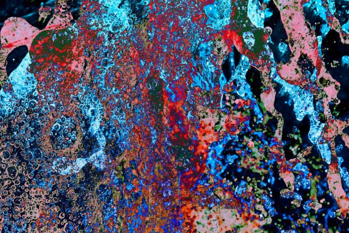 Wassertropfen eines Sprinbrunnens